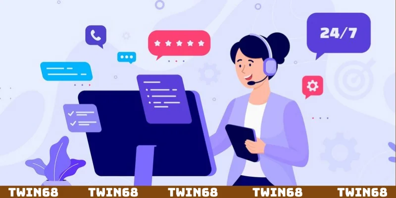 Nhân viên CSKH hỗ trợ vấn đề về giao dịch nạp rút